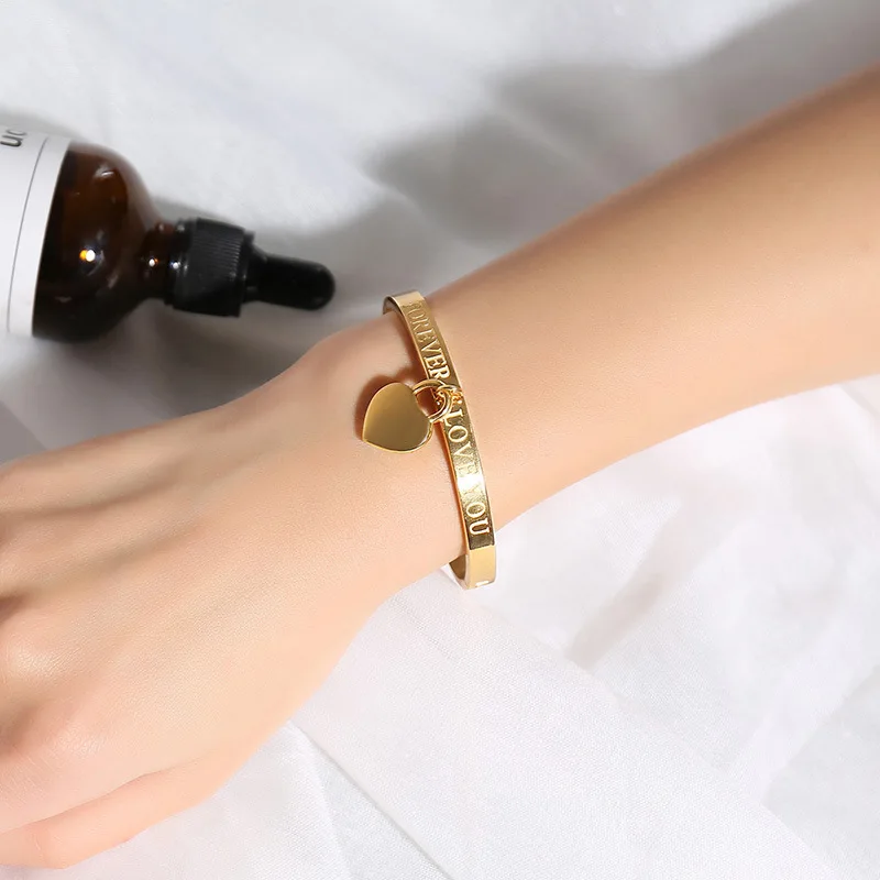Высокое качество pulseira feminina, очаровательный браслет с сердечком, браслет для женщин, модный, нержавеющая сталь, роскошный бренд, ювелирное изделие, подарок