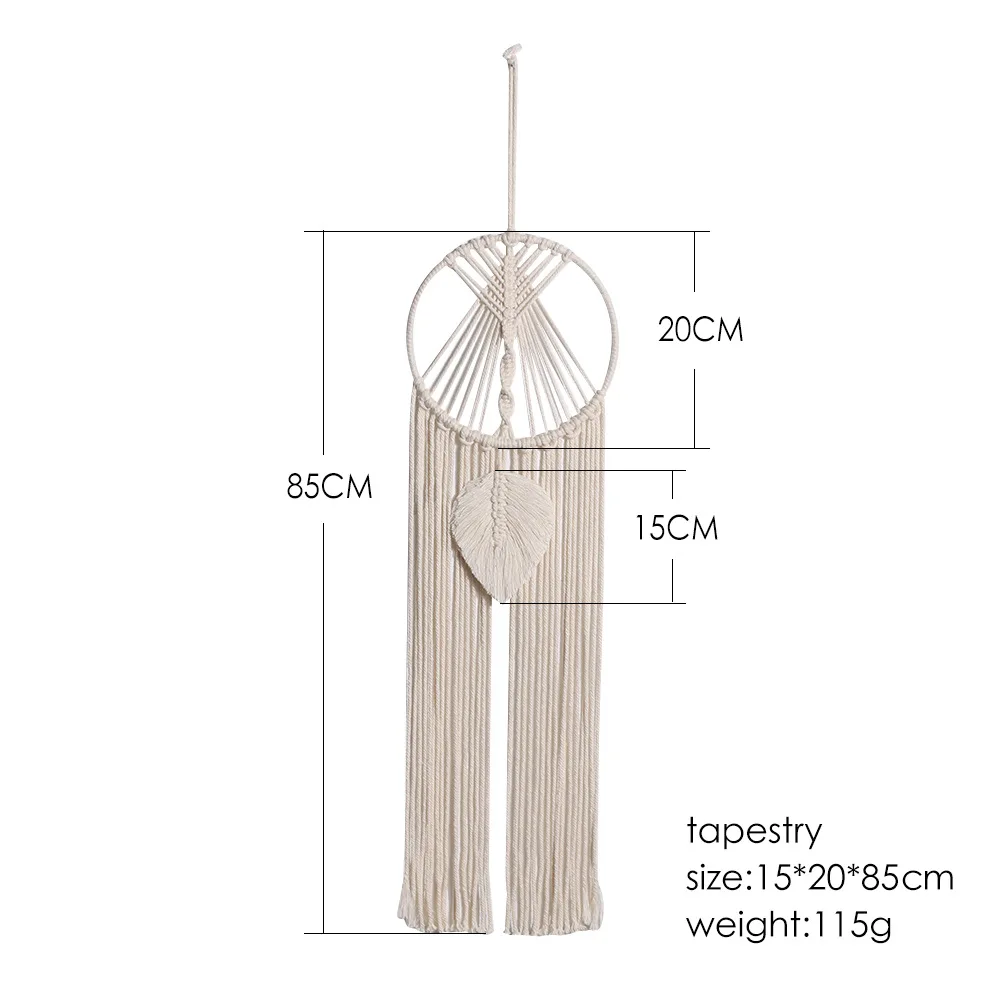 

New Bohemian Style Hand-woven Cotton Rope Dream Catcher Tapestry Home Decorations Nordic Creative Bedroom Pendant Craft Gifts