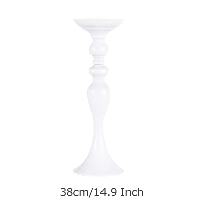 38cm White ERMAKOVA металлический подсвечник стойка колонна подсвечник событие дорога свинец цветок стойка для Вазы Свадьба Ужин события центральный элемент - Цвет: 38cm White