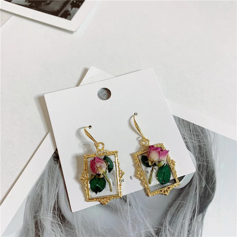 Висячие серьги Jouval из прозрачного акрила женские винтажные золотистые