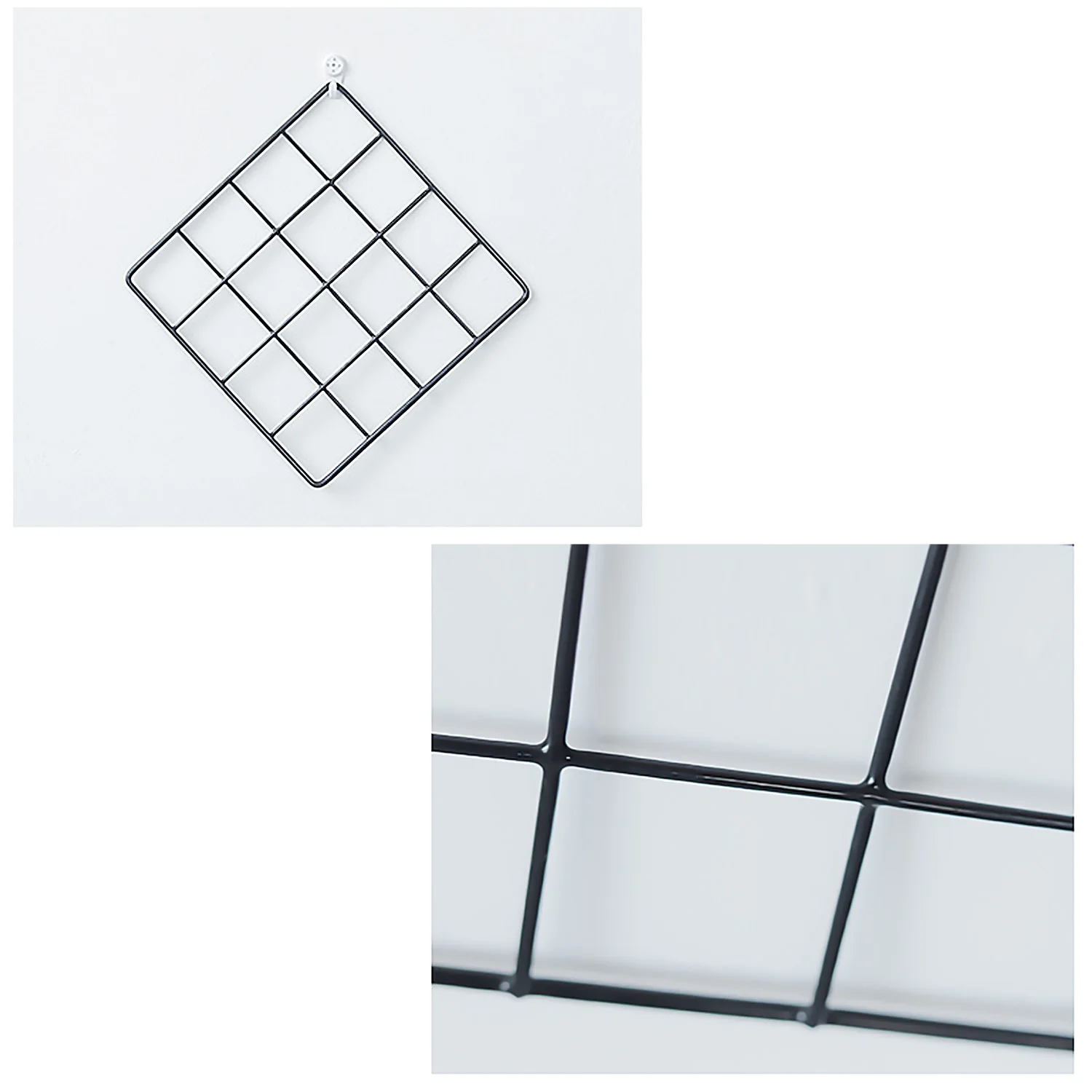 2 шт. элегантная квадратная железная металлическая сетчатая фоторамка настенная