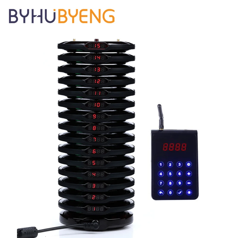 BYHUBYENG 15 шт. пейджер подставка Беспроводная ресторанная система вызова Настольный