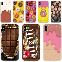 chocolate donut phone cover case for bq aquaris x2 x pro u u2 lite v x5 e5 m5 e5s c vs vsmart joy active 1 plus 5035 5059 fundas