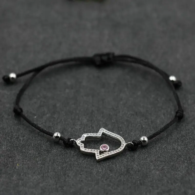 Для женщин Хамса рука Фатимы &quotКрасная веревочная нить строка браслет повезло