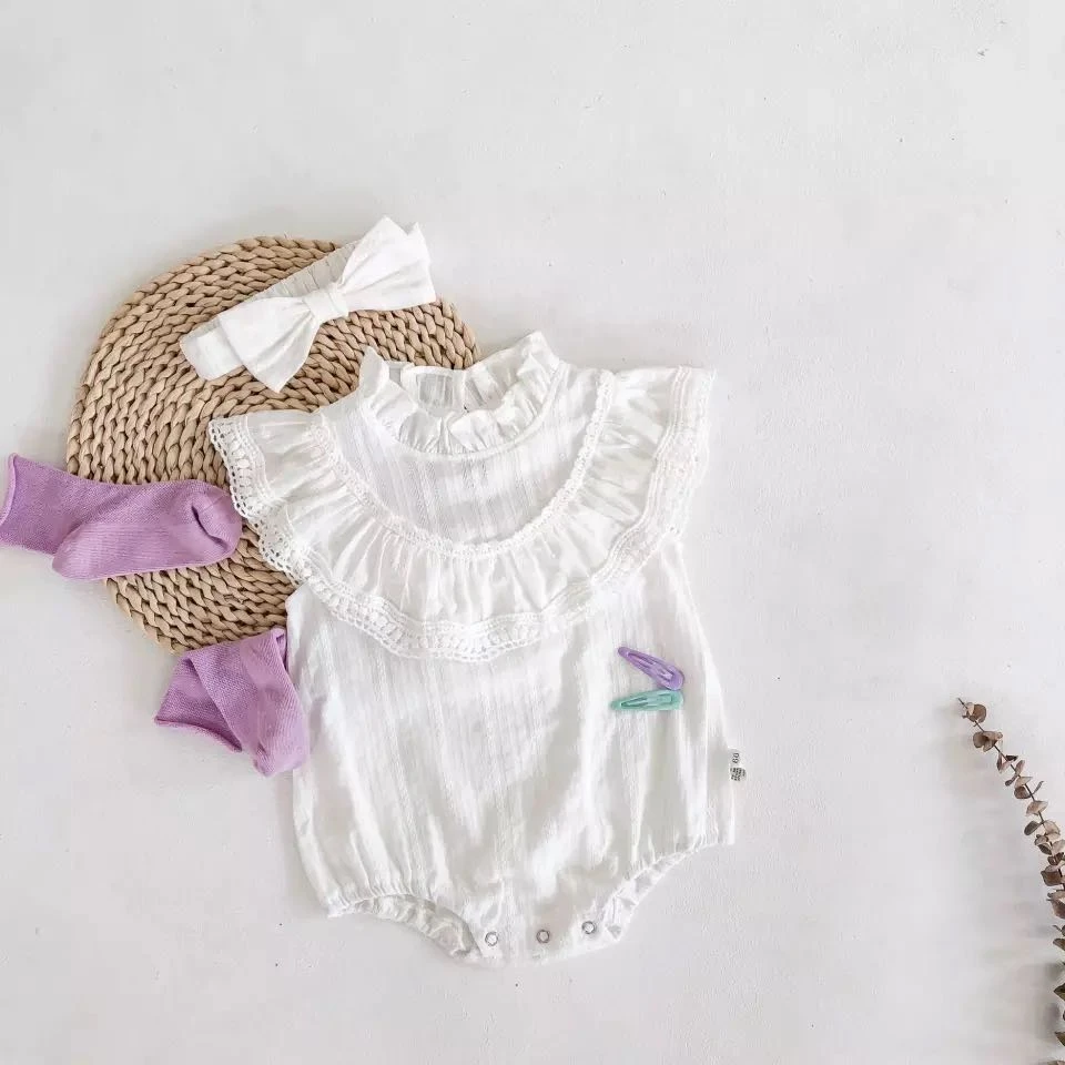 Koodykids/2020 летняя одежда для маленьких девочек Комбинезоны Цвет белый розовый