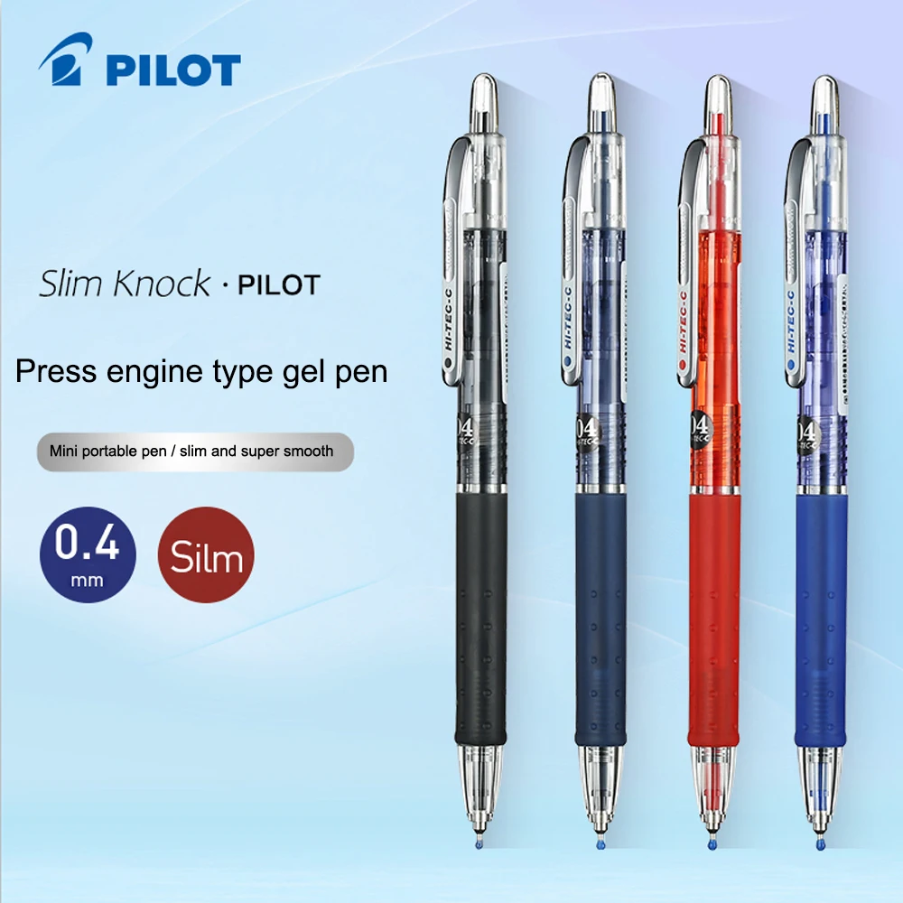 Bolígrafos de Gel de LHS-20C4 PILOT, Mini bolígrafos ultrafinos portátiles para escritura suave, material de papelería de 0,4mm, 4 Uds.