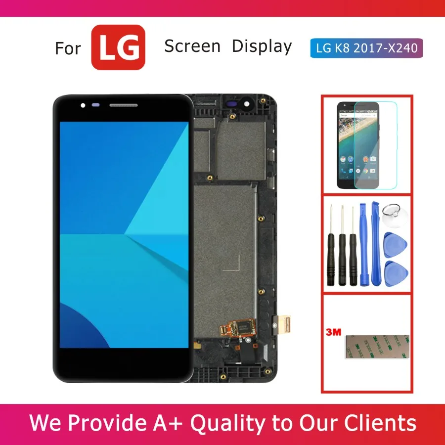 100% тестирование 5 0 &quotЖК дисплей Дисплей для LG K8 2017 M200N X240 ЖК с кодирующий