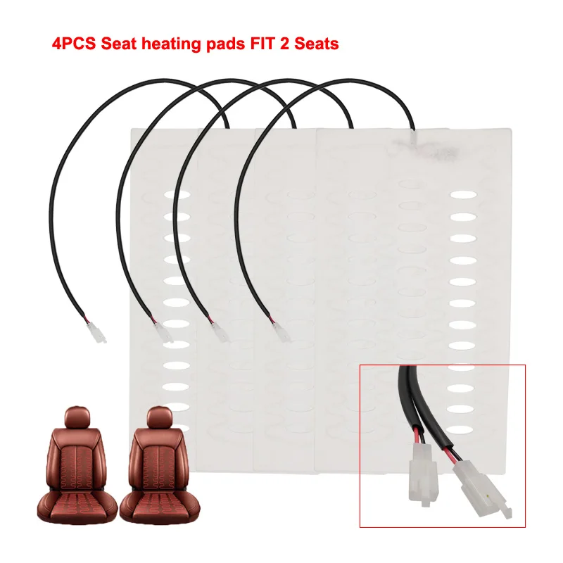new dc 12v alloy wire car seat heater universal 6 level round switch kit fit 2 seats fast heating pads winter warmer seat covers free global shipping