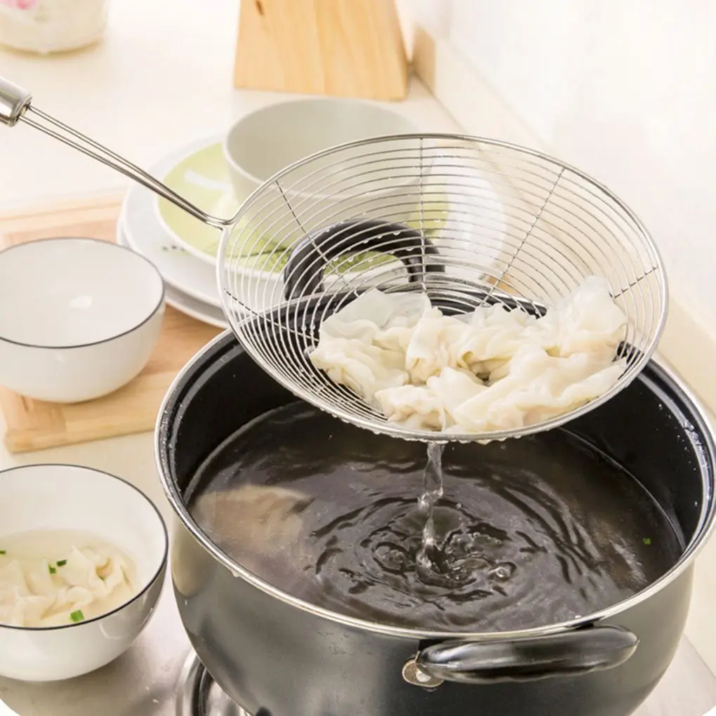 

Solid Spider Strainer Skimmer Ladle Stainless Steel Kitchen Utensil Tool French Fries Fish Frying Utensil Kitchen Accessories18#