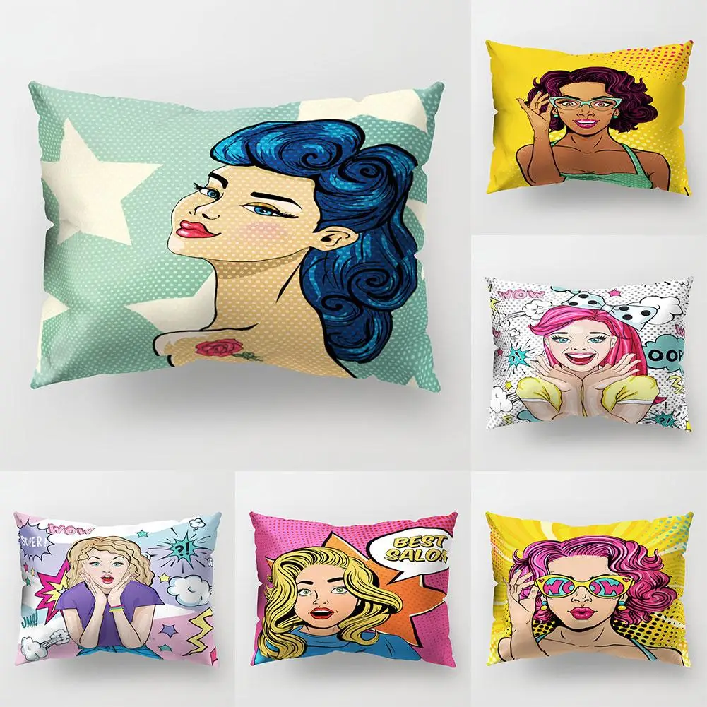 Креативный квадратный чехол для подушки с красивым принтом постельные