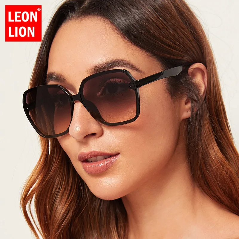 

LeonLion Big Retro Sunglasse Women Square Sunglasses Women/Men Brand Designer Glasses Women Luxury Brand Oculos De Sol Feminino
