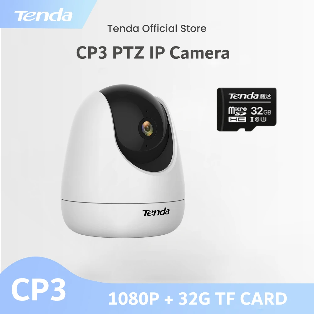 

Tenda Cp3 360° Surveillance Camera 1080P Full-Hd Ip Cam Wifi 2Mp Baby Monitor babyfoon PTZ ip камера Free Cloud Storage