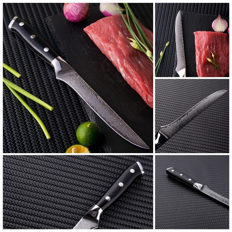 Grandsharp 5 дюйма Нож для обвалки Дамасские кухонные ножи инструменты шеф-повара VG10