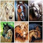 Huacan 5D полная Алмазная вышивка, лошади алмазная живопись Наборы Животные мозаичная Вышивка крестом бисерные картинки домашний декор