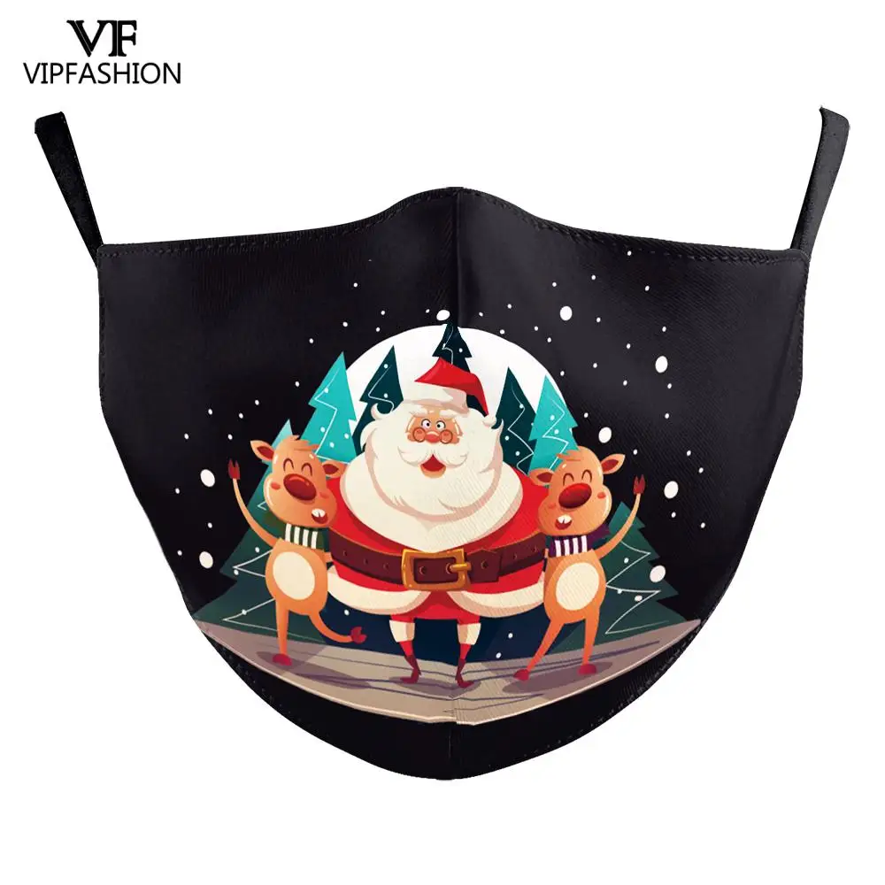 Vip модный моющийся многоразовый уход за кожей лица Тканевая маска на Рождество с