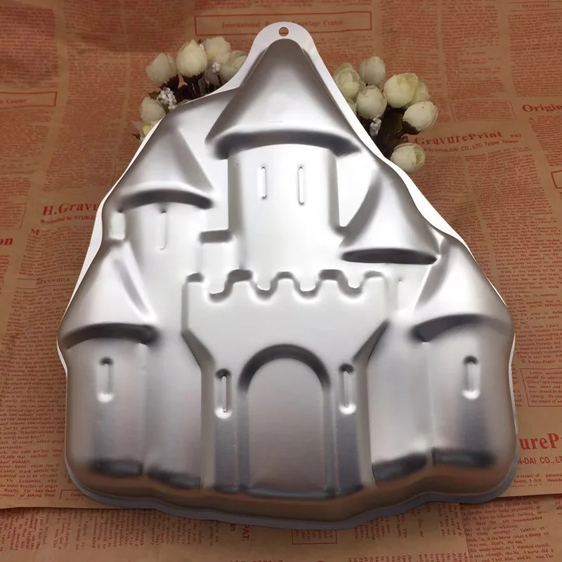 Многоразовая форма для торта в виде замка из алюминиевого сплава 3D выпечки хлеба