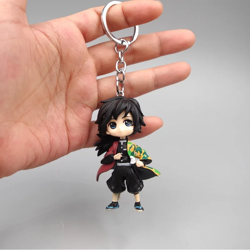 

6pcs Anime Demon Blade Keychain Anime Kimetsu No Yaiba Figure Tanjirou Nezuko Action Figure Demon Slayer Figurine Toy Key Chain