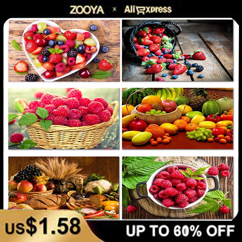 ZOOYA 5d полноразмерная алмазная живопись Новое поступление картина из фруктов