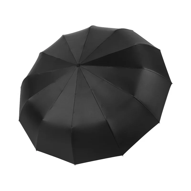 

YADA 12 Bone Solid Color Fully-Automatic Umbrella Windproof Folding Rainy Umbrellas For Women Men Anti-UV Auto Umbrella YD208