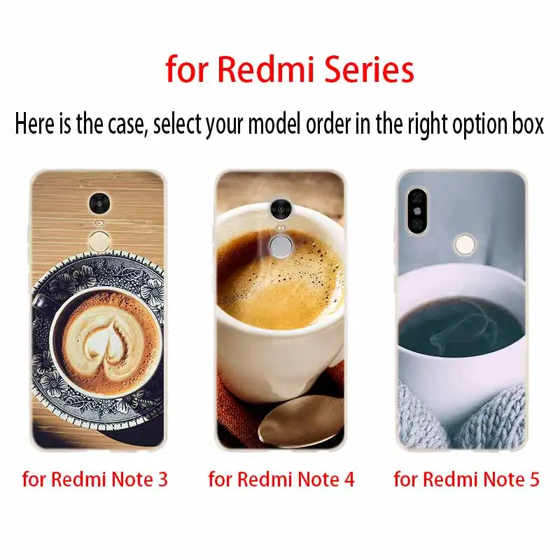 Soft Case For Xiaomi Redmi Note 10 9 8 7 6 5 Pro Max 10S 9S 9T 8T 4G 5G Cover Coffe Break | Мобильные телефоны и