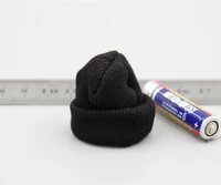 16 scale gunners male black knitted cold hat model for 12figure diy accessories