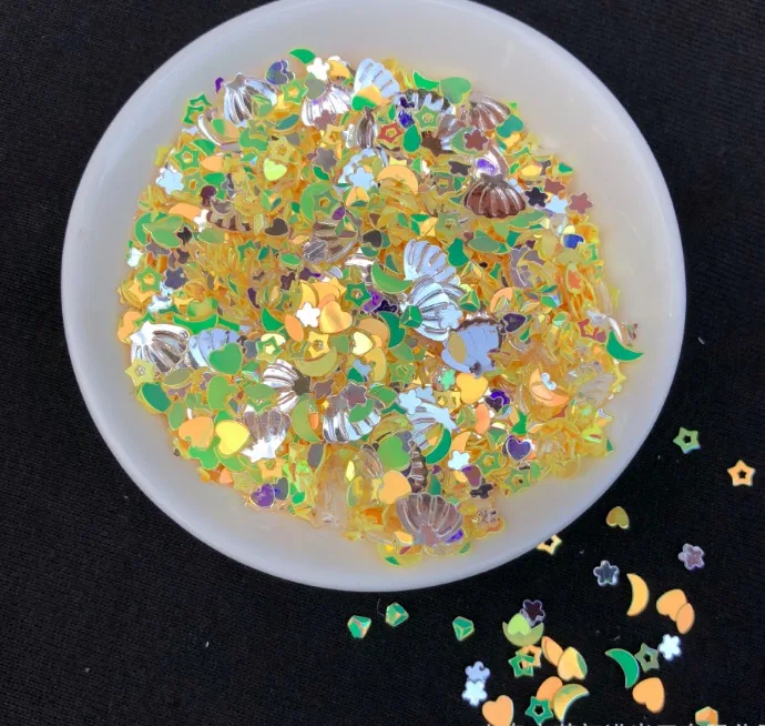12 г/лот Slime Подвески ПВХ DIY Морская звезда оболочки шарма сердца для Slime наполнители Подвески UV шармы - Окраска металла: 8