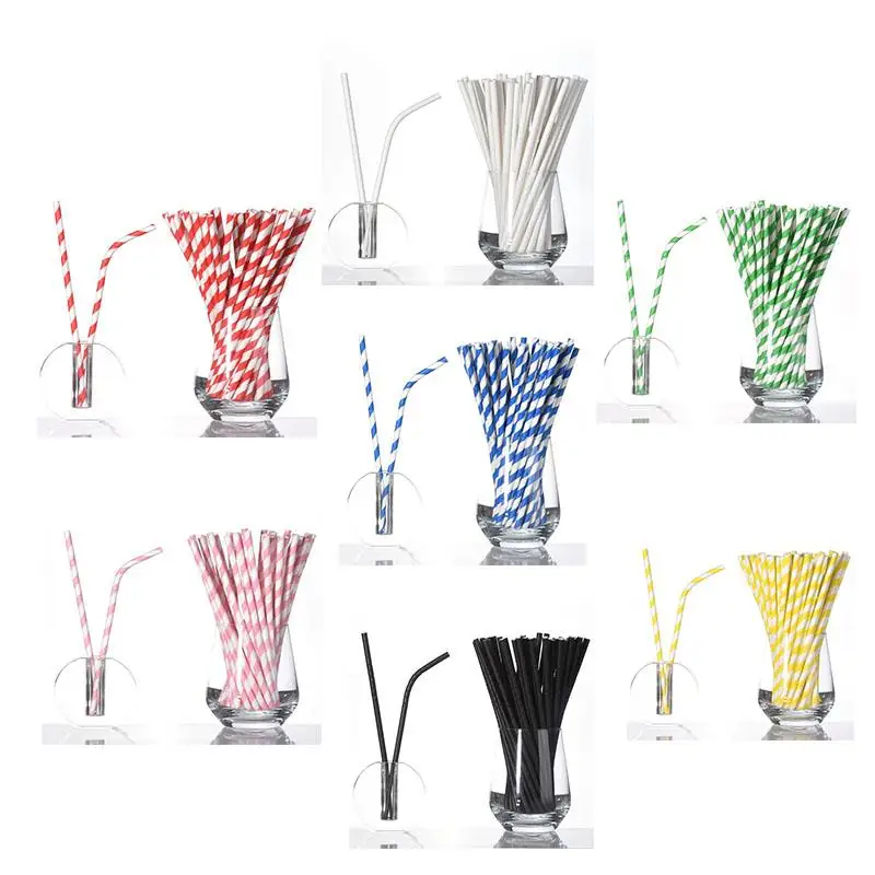 Сгибаемая черная солома 25 шт. декор для вечеринки Хэллоуина Рождества детского