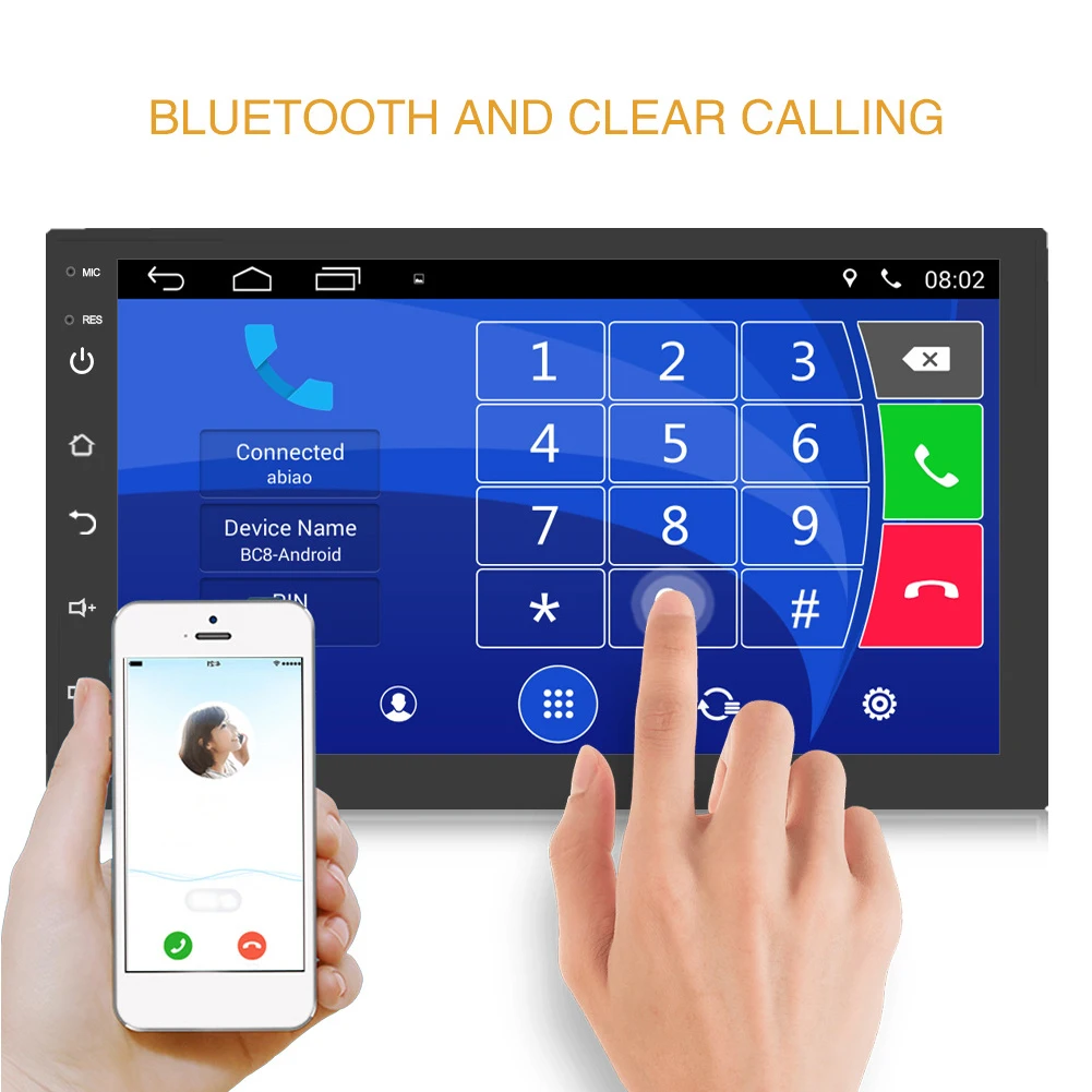 7 дюймов HD Автомобильный Bluetooth MP5 плеер 16 ГБ Android универсальный Радио сенсорный