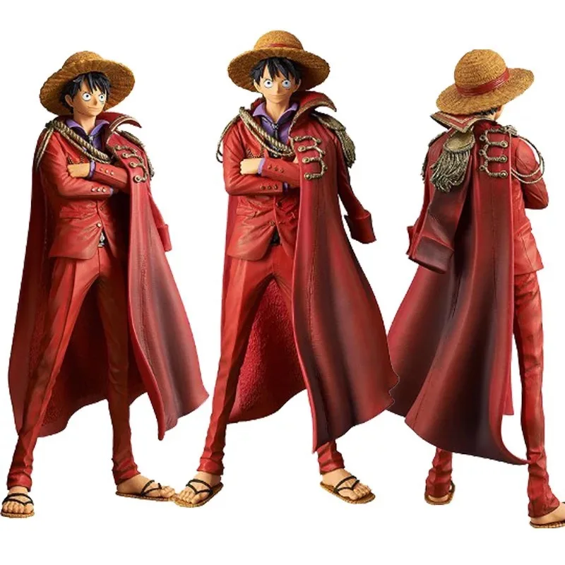 

25CM Luffy Figurine Anime One Piece 20th Red Cloak Monkey D Luffy Model Gift Decoration PVC Action Figure Collection Toys Gift