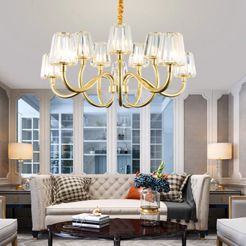 Реальный полный Медь Люстра для Спальня обеденный Гостиная современный