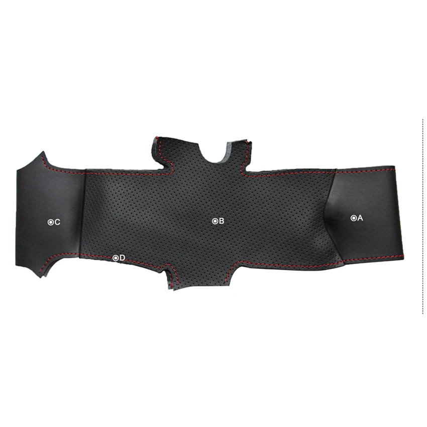 Black PU Faux Leather Hand-stitched Car Steering Wheel Cover for Peugeot 308 2014 2015 2016 2017 2018 2019 | Автомобили и