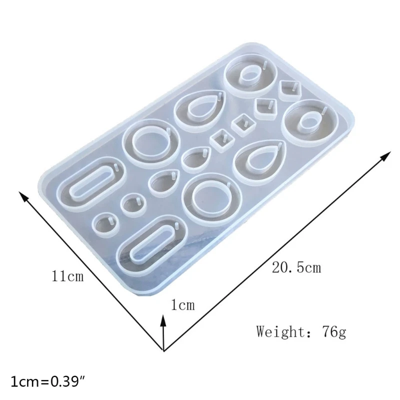 

1 Set Crystal Epoxy Resin Mold Geometric Earrings Ear Pendant Casting Silicone Mould DIY Crafts Jewelry Making Tools