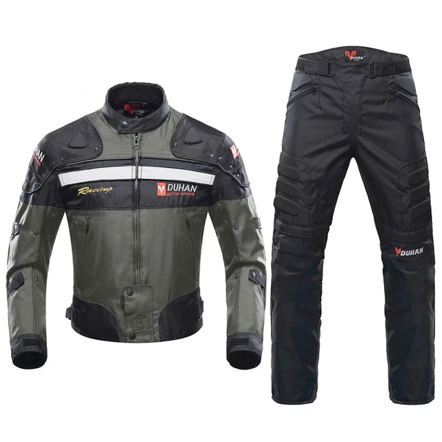 D-020-Suit-Gray DUHAN мотоциклетная куртка для верховой езды ветрозащитная мотоциклетная Защитная Экипировка для всего тела осенне-зимняя мотоциклетная одежда - Цвет: D-020-Suit-Gray