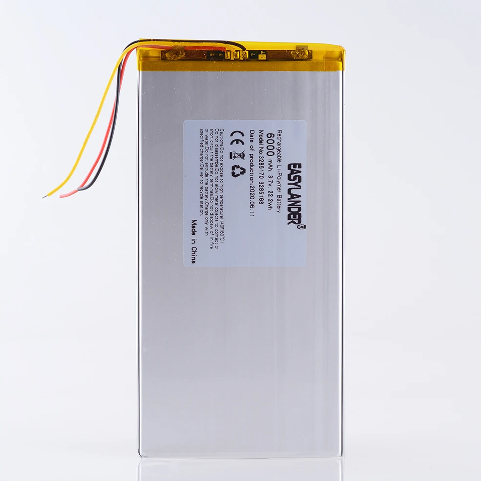 3 line  3285170 3.7V 6000MAH LI-polymer  Battery for Prestigio Grace 3101 3201 4g  8 inch 9inch 3285168 3085170 Alldocube