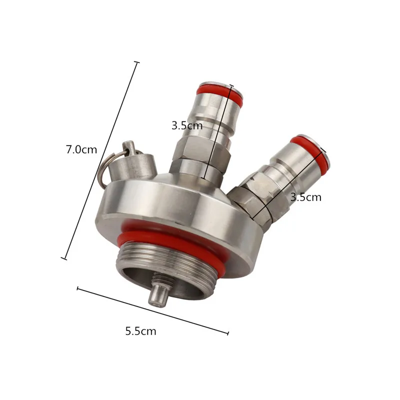 Мини-дозатор для пива из нержавеющей стали с шаровым замком и 50 см шлангом