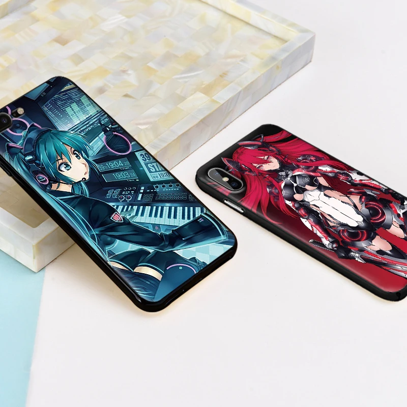 Милый аниме девушка Мягкий чехол из ТПУ для Apple iPhone X XR XS MAX 5 5S 5C SE 6 S 7 8 Plus ipod touch