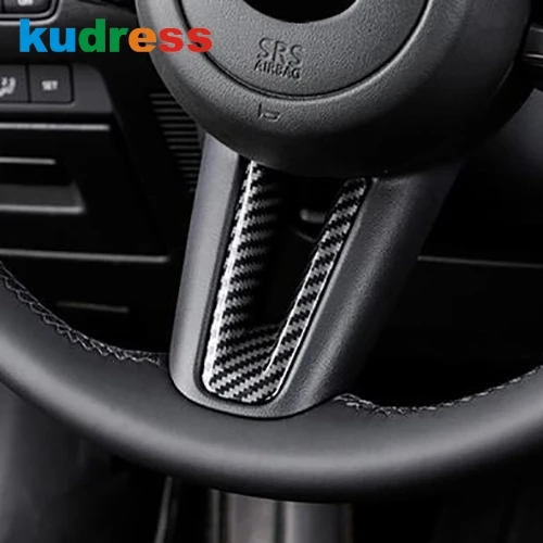 Для Mazda 3 M3 Axela 2019 2020 углеродное волокно крышка рулевого колеса автомобиля отделка