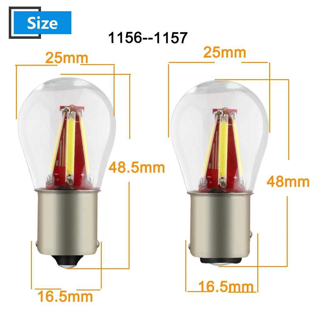 4 шт. 12 в постоянного тока COB 40 SMD BS S25 1156 BA15S P21W BAU15S Py21W 1157 BAY15D белый сигнал