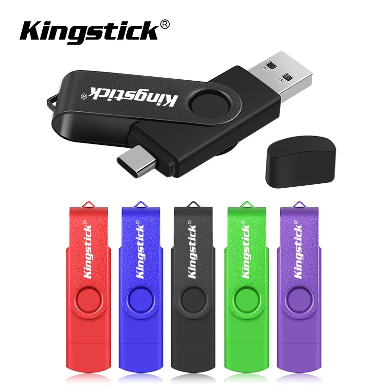 Водонепроницаемый флеш-накопитель 2 в 1 USB 0 Type-C 32 ГБ 64 128 | Компьютеры и офис