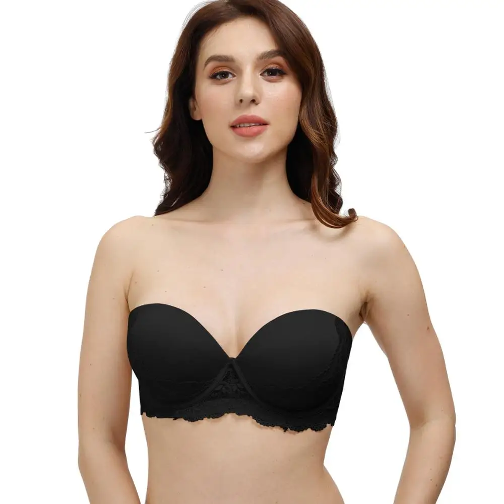 

Женский бюстгальтер без бретелек, с чашками пуш-ап