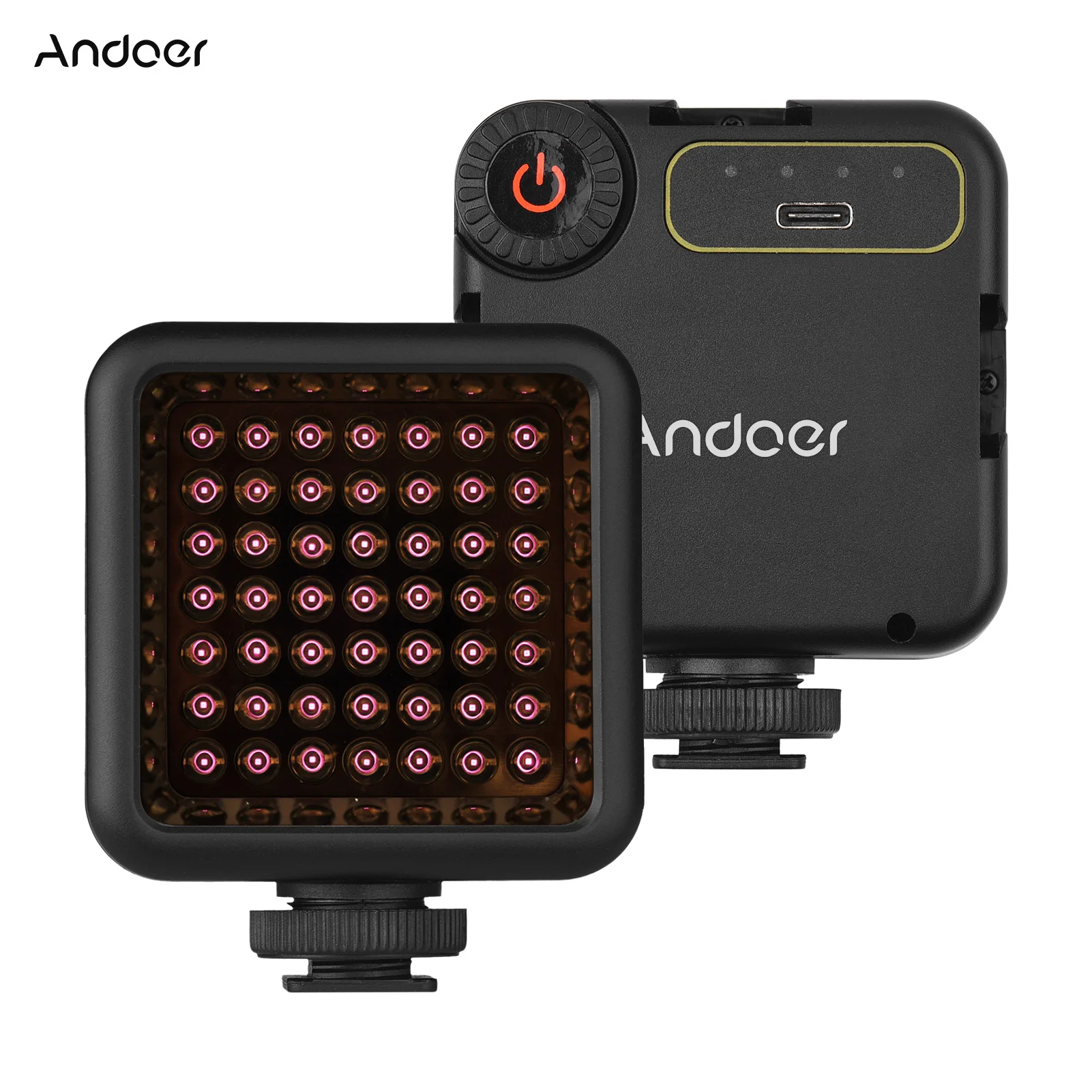 

Andoer IR49S IR Night Vision Mini Light Infrared Photography Lighting for Video Camera Battery 3 Cold Shoe Mount for Vlog Video