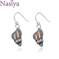 925 silver earrings for women colorful zircon shape earrings stylish fine jewelry gift party earring cute animal plant wholesale