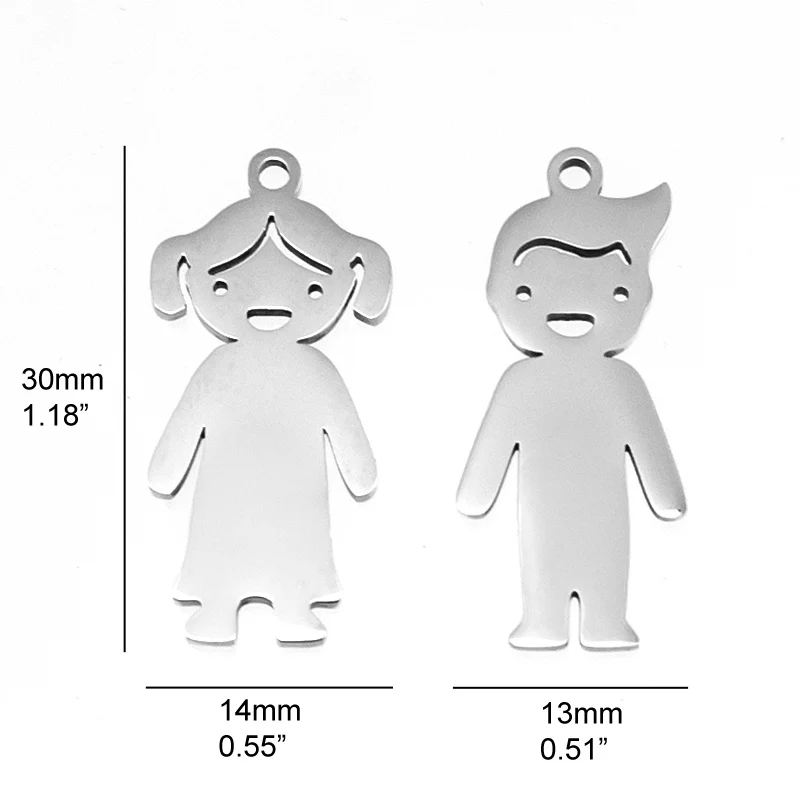 Boy Girl keychain Love Son Daughter Gifts Stainless Steel Pendants daily For Children Kids | Key Chains