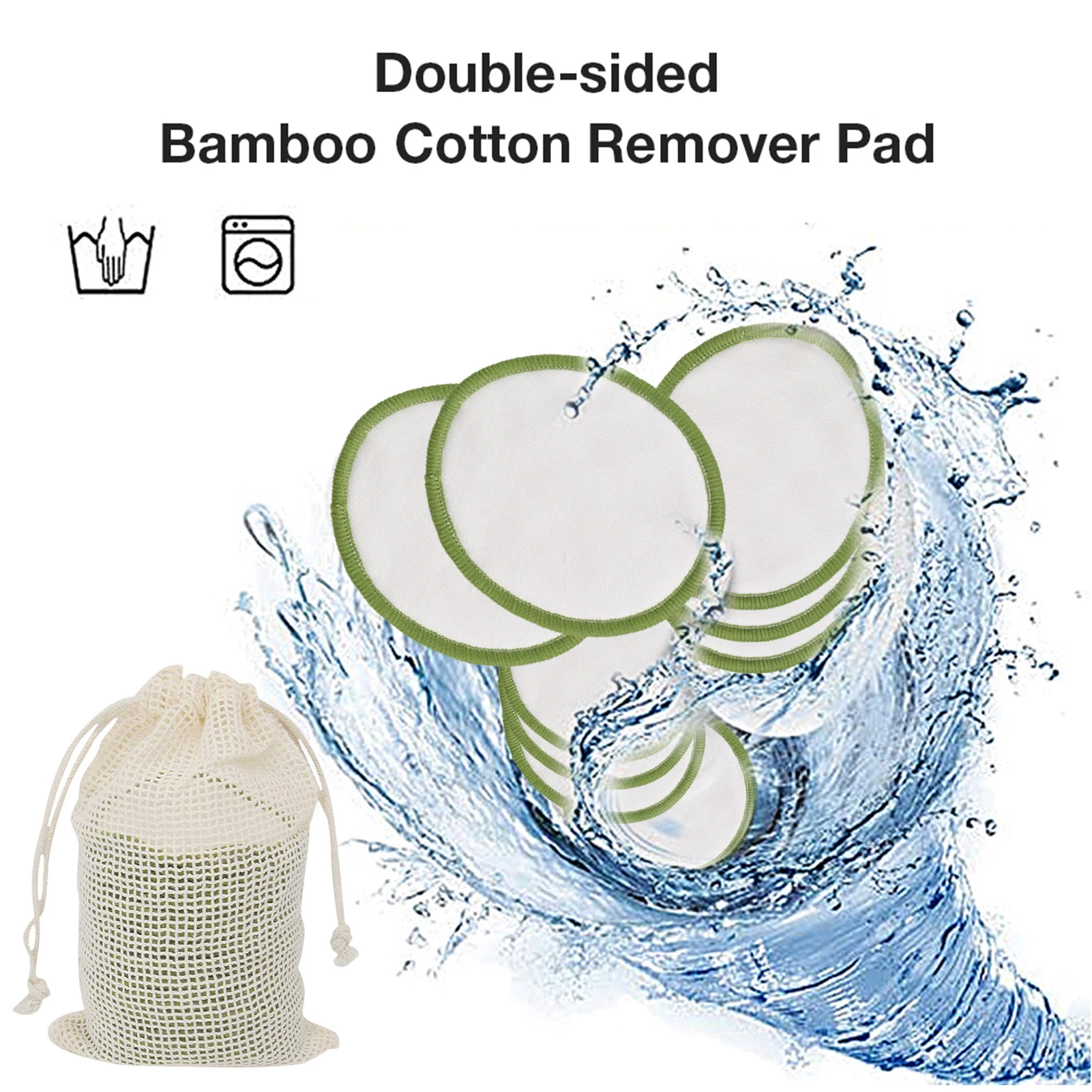 

16pcs Reusable Makeup Remover Pads Bamboo Cotton Facial Rounds Facial Pads Cleansing Facial Pad With Bamboo Tube
