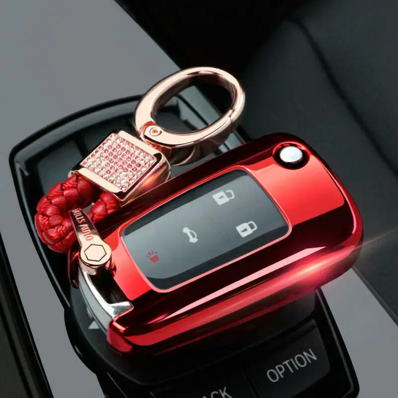 

Red Soft Tpu Remote Smart Key Case Cover Full Protection For Buick Encore Gl8