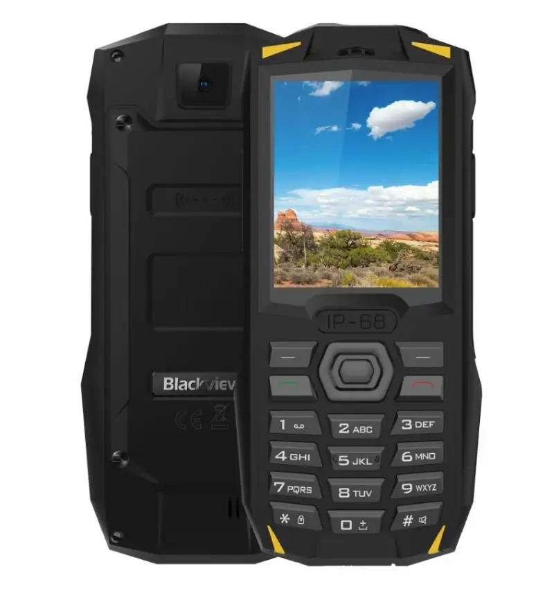 Simple box Yellow Blackview BV1000 Русская клавиатура 2," прочный мобильный телефон IP68 Водонепроницаемый двойной SIM 3000 мАч Мини Мобильный телефон фонарик - Цвет: Simple box Yellow