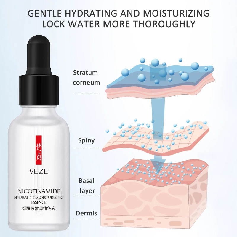 

Nicotinamide Whitening Face Serum Moisturizing Cream Anti-Aging Shrink Pore Arbutin Essence Dry Skin Care 15ml