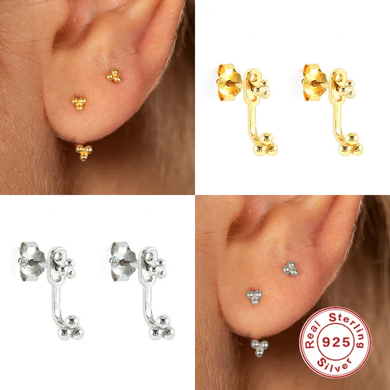 

Aide 925 Sterling Silver Cuff Drop Earrings For Women Simple Shiny Chain Jewelry Lock Key Pendant Long Tassel Chain Earrings