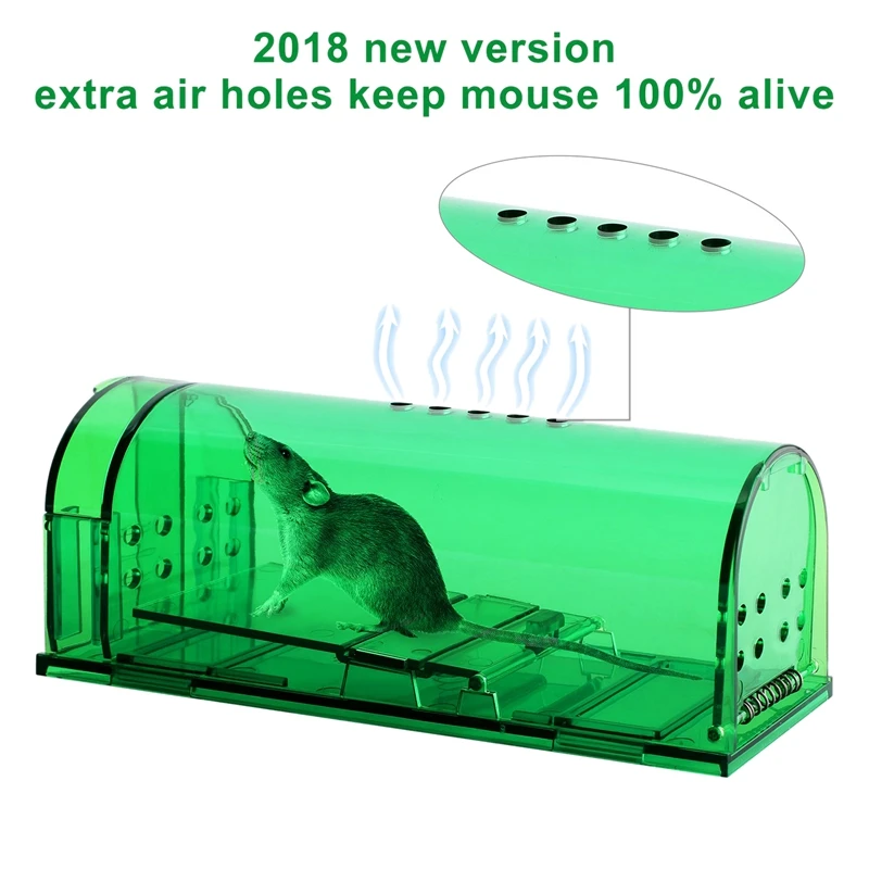 Humane Smart Mouse Trap-2 Pack No Kill Live Catch and Release Traps-Safe Around Kids &amp Pets-Works for Mice Rats Othe |