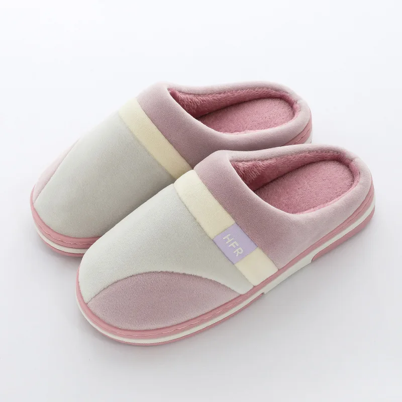 Домашние тапочки для женщин и мужчин SH08205 мягкие плюшевые Нескользящие хлопковые